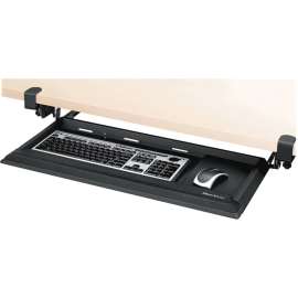 Fellowes Designer Suites DeskReady Keyboard Drawer, 3.1" Height x 28.6" Width x 14" Depth, Black, Steel, 1