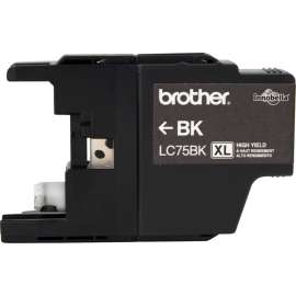 Brother LC75BK Original Ink Cartridge, Inkjet, 600 Pages, Black, 1 Each