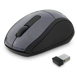 Verbatim Wireless Mini Travel Optical Mouse, Graphite, Radio Frequency, USB, 1600 dpi