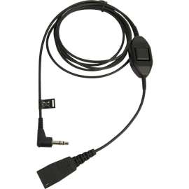 Jabra 8735-019 Audio Cable, Audio Cable, First End: 1 x Quick Disconnect Audio, Male, Second End: 1 x Mini-phone Stereo Audio