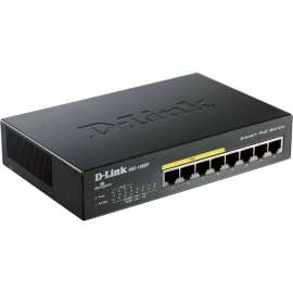 D-Link DGS-1008P 8-Port Gigabit Metal Desktop Switch with 4 PoE Ports, 8 Ports, 4 x POE, 4 x RJ-45, 10/100/1000Base-T