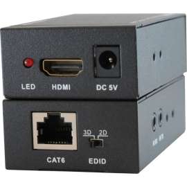 Comprehensive Cable Comprehensive 4K HDMI extender with IR control up to 130ft (40m), 1080p 230ft (70m) - 1 Input Device - 1 Output Device - 229.66 ft Range - 2 x Network (RJ-45) - 1 x HDMI In - 1 x HDMI Out - Full HD - Twisted Pair - Category 6