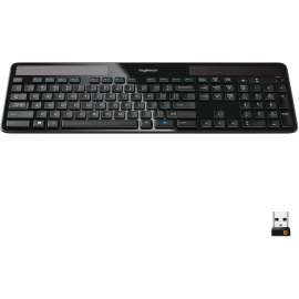Logitech K750 Wireless Solar Keyboard for Windows, 2.4GHz Wireless with USB Unifying Receiver, Ultra-Thin, Compatible with PC, Laptop, Wireless Connectivity, RF, 33 ft, 2.40 GHz
