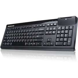IOGEAR Smart Card (CAC) Reader Keyboard, Cable Connectivity, USB Interface, 104 Key, Computer
