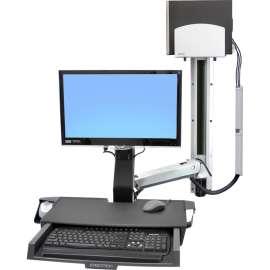Ergotron Restricted Ergotron StyleView Multi Component Mount for CPU, Flat Panel Display, Mouse, Keyboard - 24" Screen Support - 32 lb Load Capacity - 75 x 75, 100 x 100 - VESA Mount Compatible