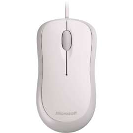 Microsoft Mouse, Optical, Cable, White, USB, PS/2