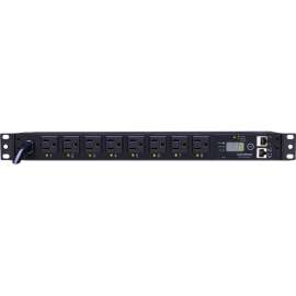 CyberPower Switched PDU RM 1U PDU15SW8FNET 15A 8-Outlet - 8 x NEMA 5-15R - Zero U 19" Rack-mountable, 1U 19" Rack-mountable