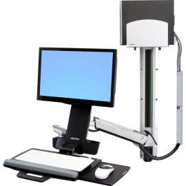 Ergotron Restricted Ergotron StyleView Multi Component Mount for Keyboard, Mouse, Scanner, Flat Panel Display, CPU - 24" Screen Support - 47 lb Load Capacity - 75 x 75, 100 x 100 - VESA Mount Compatible