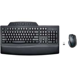 Kensington Pro Fit Keyboard & Mouse, USB Rubber Dome Wireless RF Keyboard, Black, USB Wireless RF Mouse, 2 Button