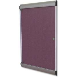 Ghent Silhouette Enclosed with 187 Berry Vinyl Tackboard