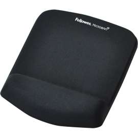 Fellowes PlushTouch Mouse Pad Wrist Rest with Microban, Black, 1" x 7.25" x 9.38" Dimension, Black, Polyurethane, Foam