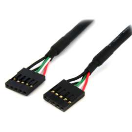 StarTech.com 24in Internal 5 pin USB IDC Motherboard Header Cable F/F, Connect a front panel USB hub or card reader directly to a motherboard header connector, internal usb cable, 5 pin header cable, usb header cable
