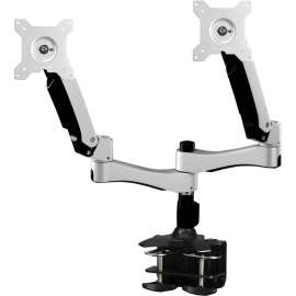 Amer Mounts Dual Articulating Monitor Arm. Supports two 15"-26" LCD/LED Flat Panel Screens, Supports up to 22lb monitors, +90/- 20 degree tilt and VESA 75/100