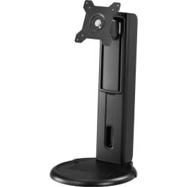 Amer Mounts Height Adjustable Single Monitor Stand for 15", 24" LCD/LED Flat Panel Screens, Supports up to 17.6lb monitors, +20/- 5 degree tilt, and VESA 75/100