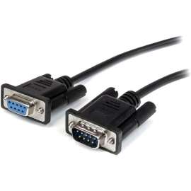 StarTech.com 1m Black Straight Through DB9 RS232 Serial Cable, M/F, Extend the connection between your DB9 serial devices by up to 1m, db9 extension cable, serial extension cable