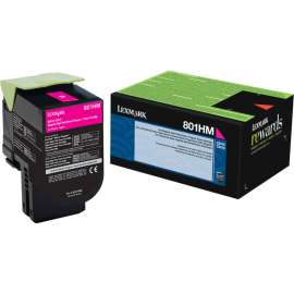 Lexmark Unison 801HM Toner Cartridge, Laser, High Yield, 3000 Pages Magenta, Magenta