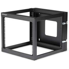 StarTech.com 8U 22in Depth Hinged Open Frame Wallmount Server Rack, Wall-mount your server or networking equipment with a hinged rack design for easy access and maintenance, 8u wall mount rack, 8u wall mount rack, wall mount open rack -wall mount server r