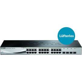 D-Link WebSmart DGS-1210-28 Ethernet Switch - 24 Ports - Manageable - Gigabit Ethernet - 10/100/1000Base-T, 1000Base-X - 2 Layer Supported - 4 SFP Slots - Twisted Pair, Optical Fiber - 1U High - Desktop, Rack-mountable