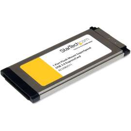 StarTech.com 1 Port Flush Mount ExpressCard SuperSpeed USB 3.0 Card Adapter with UASP Support, 5Gbps, Add a USB 3.0 port connection that inserts flush into a laptop ExpressCard slot, slim usb 3.0 expresscard, 1 Port Flush Mount ExpressCard SuperSpeed USB