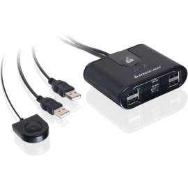 IOGEAR 2x4 USB 2.0 Peripheral Sharing Switch, USB, External, 4 USB Port(s), 4 USB 2.0 Port(s)