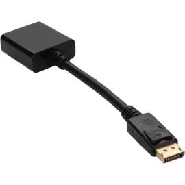 Addon DisplayPort 1.2 Male to DVI-I (29 pin) Female Black Adapter Which Requires DP++ For Resolution Up to 2560x1600 (WQXGA), 100% compatible and guaranteed to work