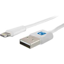 Comprehensive Cable Comprehensive Lightning Male to USB A Male Cable White 6ft - 6 ft Data Transfer Cable for iPhone, iPad, iPod, PC - First End: 1 x Lightning - Male - Second End: 1 x USB 2.0 Type A - Male - MFI - Shielding - Nickel Plated Connecto