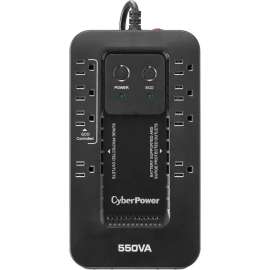 CyberPower EC550G Ecologic UPS Systems, 550VA/330W, 120 VAC, NEMA 5-15P, Compact, 8 Outlets, PowerPanel Personal, $100000 CEG, 3YR Warranty