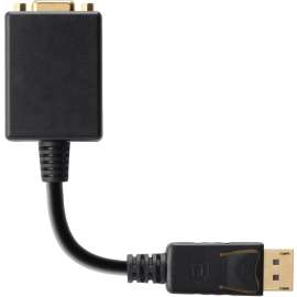 Belkin Displayport to VGA Adapter, 6" DisplayPort/VGA Video Cable for Video Device, Monitor, Projector, TV, HDTV, First End: 1 x DisplayPort Digital Audio/Video, Male, Second End: 1 x 15-pin HD-15