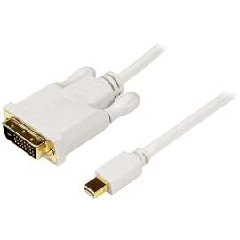 StarTech.com 10 ft Mini DisplayPort to DVI Adapter Converter Cable, Mini DP to DVI 1920x1200, White, Connect a DVI display to a Mini DisplayPort-equipped PC or MAC, Mini DisplayPort to DVI
