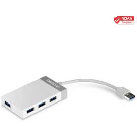 TRENDnet 4-Port USB 3.0 Compact Mini Hub with Built in USB 3.0 Cable, Plug & Play, Compatible with: Linux, Windows, Mac, Nintendo Switch, Backwards Compatible with USB 2.0, TU3-H4E, USB, External, 4 USB Port(s), 4 USB 3.0 Port(s)