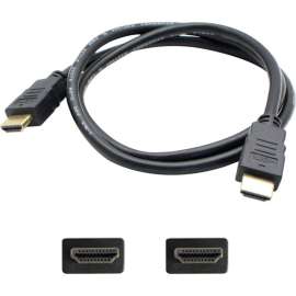 Addon 5PK 10ft HDMI 1.4 Male to HDMI 1.4 Male Black Cables Which Supports Ethernet Channel For Resolution Up to 4096x2160 (DCI 4K) - 100% compatible and guaranteed to work