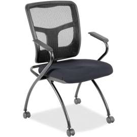 Lorell Mesh Back Fabric Seat Nesting Chairs