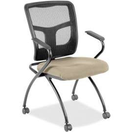 Lorell Mesh Back Fabric Seat Nesting Chairs