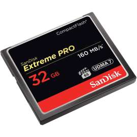 SanDisk Extreme Pro 32 GB CompactFlash, 160 MB/s Read, 65 MB/s Write, Lifetime Warranty