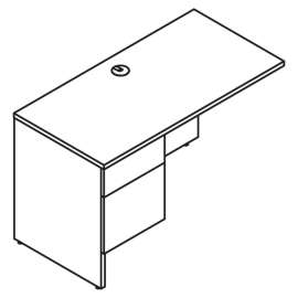 Lacasse Left Executive Return - 2-Drawer