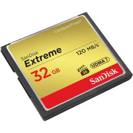 SanDisk Extreme 32 GB CompactFlash, 120 MB/s Read, 85 MB/s Write, Lifetime Warranty