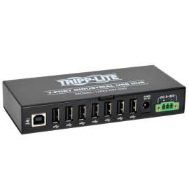 Tripp Lite 7-Port Rugged Industrial USB 2.0 Hi-Speed Hub w 15KV ESD Immunity Metal Mountable, w 15KV ESD Immunity and metal case, Mountable"