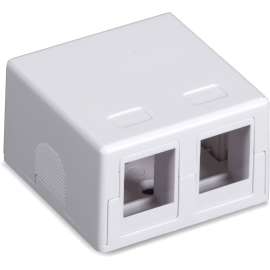 Black Box Corporatio Black Box Value Line Surface-Mount Housing, 2-Port, White, 2 x Socket(s), Surface Mount, White