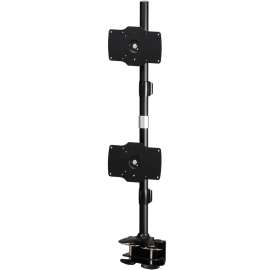 Amer Mounts Clamp Based Hex Monitor Mount for six 15"-24" LCD/LED Flat Panel Screens Vertical Clamp Based Dual Monitor Mount for two 24"-32" LCD/LED Flat Panels, Supports up to 26.5lb monitors, +/- 20 degree tilt, and VESA 75/100