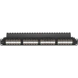 Black Box Corporatio Black Box CAT6 Feed-Through Patch Panel - 1U, Unshielded, 48-Port - 48 x RJ-45 - 48 Port(s) - 48 x RJ-45 - 1U High - 19" Wide - Rack-mountable - TAA Compliant