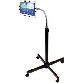 Cta Digital Inc. CTA Digital Universal Height-Adjustable Gooseneck Floor Stand for Tablets - 9.7" to 10.1" Screen Support - Floor - Acrylonitrile Butadiene Styrene (ABS), Steel