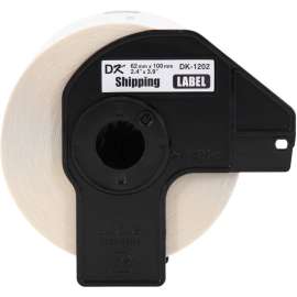 Brother DK1202, Shipping White Paper Labels, 4" Width x 2.40" Length, 300 / Roll, White