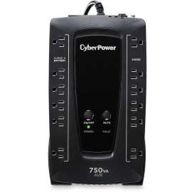 CyberPower AVRG750U AVR UPS Systems, 750VA/450W, 120 VAC, NEMA 5-15P, Compact, 12 Outlets, PowerPanel Personal, $150000 CEG, 3YR Warranty