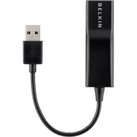 Belkin USB 2.0 Ethernet Adapter, USB, 1 Port(s), 1 x Network (RJ-45), Twisted Pair