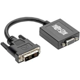 Tripp Lite 6in DVI-D to VGA Adapter Active Converter Cable 6" 1920x1200, DVI/VGA for Video Device, Monitor, Projector, 6", 1 x DVI-D (Single-Link) Male Digital Video, 1 x HD-15 Female VGA, 1 x Micro Type B Female USB