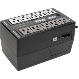 Tripp Lite UPS 650VA 325W Eco Green Battery Back Up Muted Alarm 120V USB RJ11, Wall Mountable, Desktop, 120 V AC Input, 115 V AC, 120 V AC Output, USB
