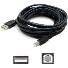 AddOn 10ft USB 2.0 (A) Male to USB 2.0 (B) Male Black Cable - 100% compatible and guaranteed to work