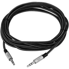 SIIG Woven Fabric Braided 3.5mm Stereo Aux Cable (M/M), 3M, 9.80 ft Mini-phone Audio Cable for Audio Device, Smartphone, Tablet, MP3 Player, Speaker, First End: 1 x Mini-phone Stereo Audio, Male