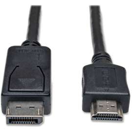Tripp Lite DisplayPort to HDMI Adapter Cable (M/M) 3 ft. (0.9 m), 3 ft DisplayPort/HDMI A/V Cable for Monitor, TV, Audio/Video Device, First End: 1 x DisplayPort Digital Audio/Video, Male, Second End: 1 x HDMI Digital Audio/Video