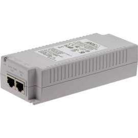 Axis Communications AXIS T8134 60 W Midspan, 120 V AC, 230 V AC Input, 1 x 10/100/1000Base-T Output Port(s), 60 W, Wall/Shelf/DIN Rail-mountable